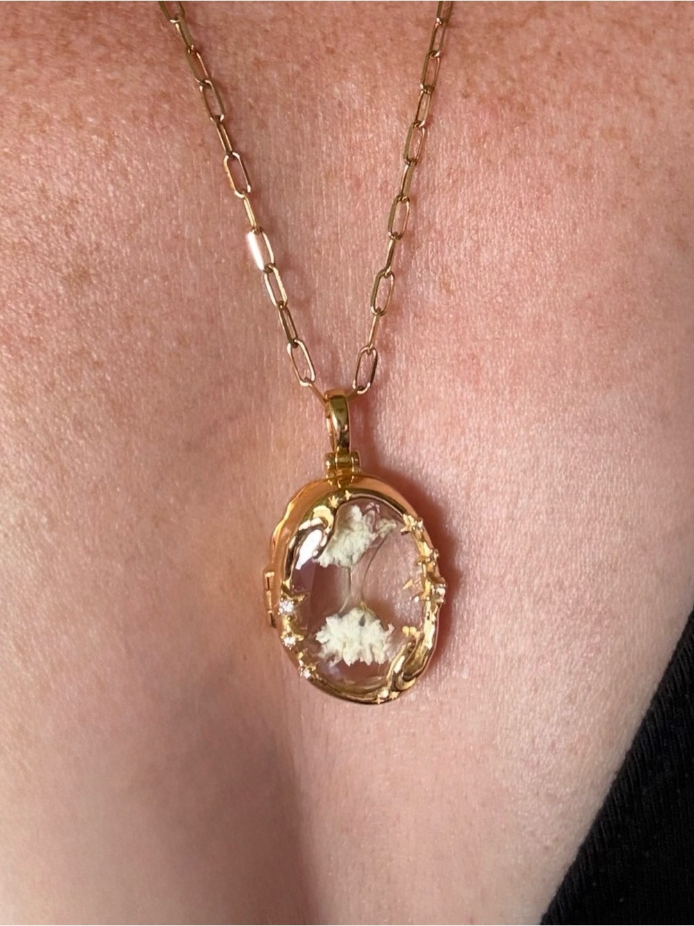 Awe Inspired Mystic Portal locket pendant gold vermeil - Picture 6 of 6